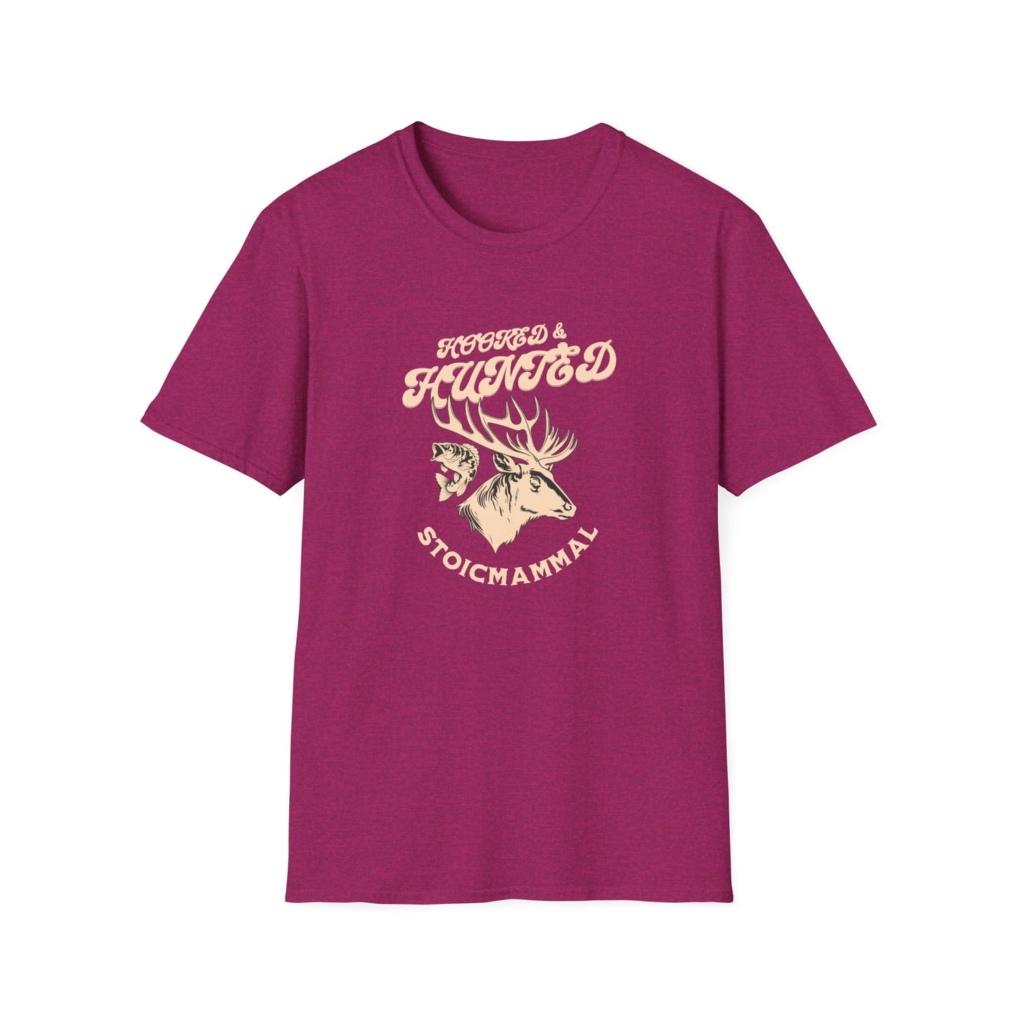 Hooked & Hunted Deer Fish Fishing T-Shirt