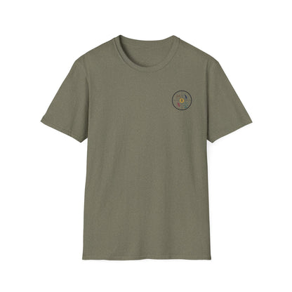 Fortune Favors the Bold Skeleton Flag T-Shirt Stoic Wheel Chest Crest