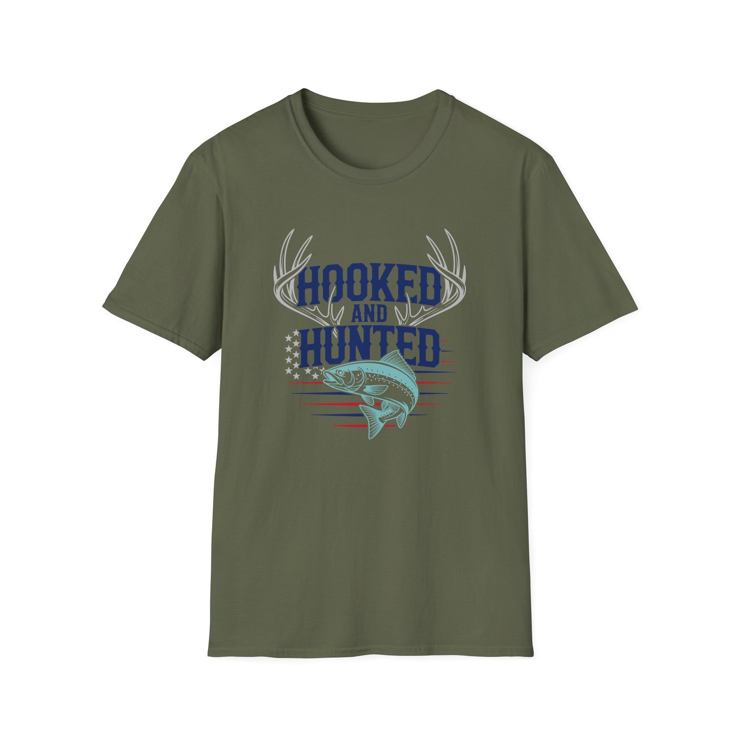 Hooked and Hunted Stars and Stripes T Shirt