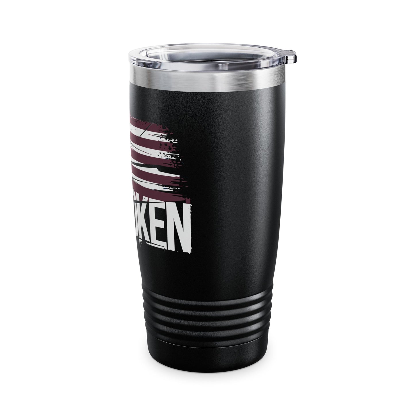 Unbroken American Tattered Flag Ringneck Tumbler, 20oz