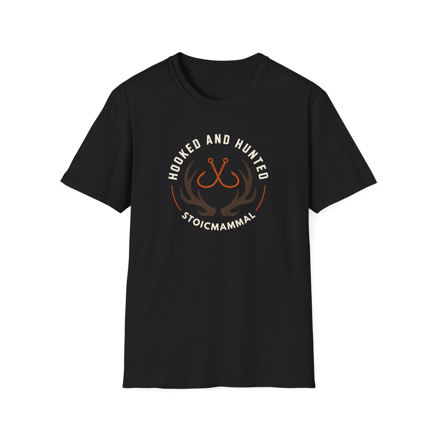 Hooked & Hunted Logo Style Fishing T-Shirt