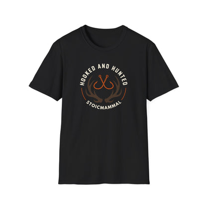 Hooked & Hunted Logo Style Fishing T-Shirt