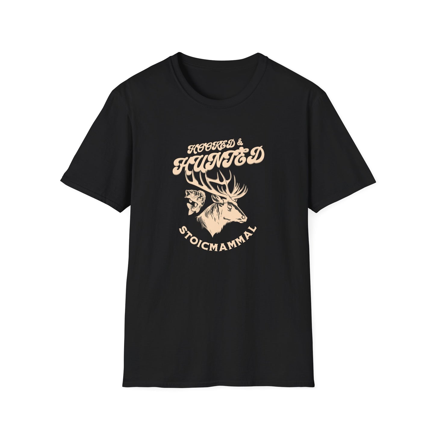 Hooked & Hunted Deer Fish Fishing T-Shirt
