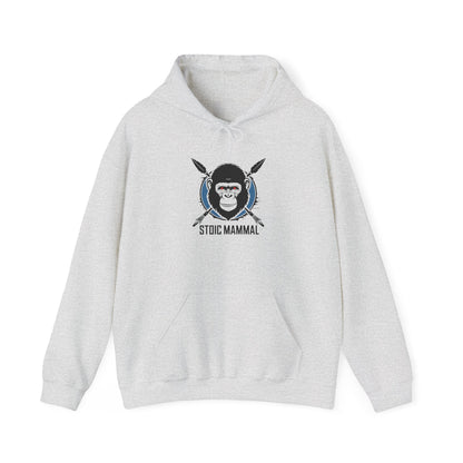 True Blue Stoic Mammal Primal Chimp Unisex Hooded Sweatshirt