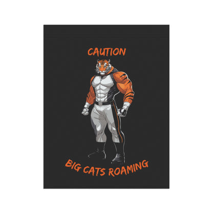 Caution Big Cats Roaming Garden & House Banner