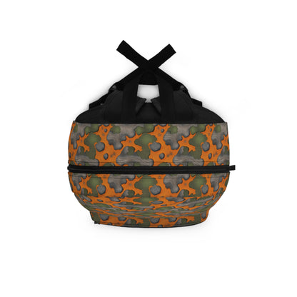 Backpack - Digi Camo Orange and Army Green Patterns