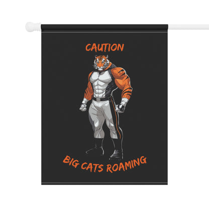 Caution Big Cats Roaming Garden & House Banner