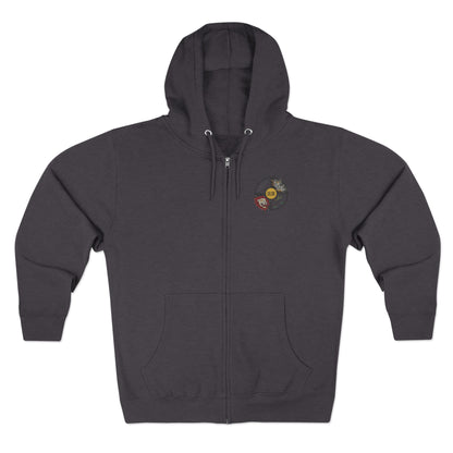 Warrior Spirit Samurai Bear Kanji Japanese Rising Sun Zip Hoodie