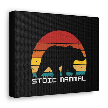 Retro Bear Stoic Mammal Canvas (No Frame)