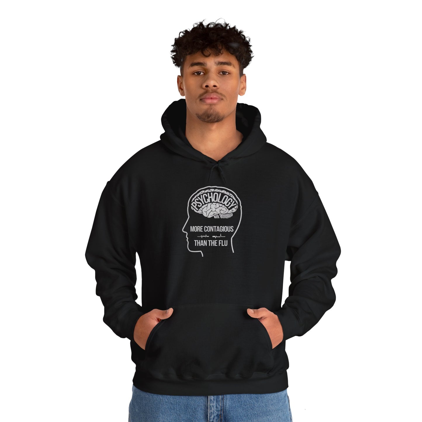 Psychology More Contagious Than The Flue Unisex Heavy Blend™ Hooded Sweatshirt