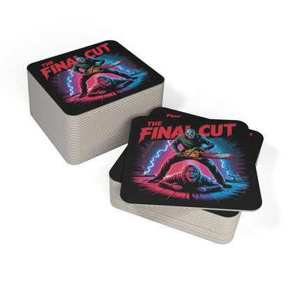 Final Cut Halloween Coasters, Trick or Treat Drink Coasters, Halloween Decor, Party Supplies, Friday 13 Themed Coasters