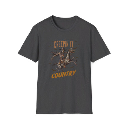 Creepin It Country Custom Skeleton T-Shirt