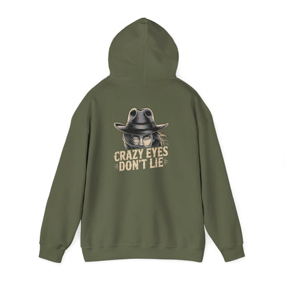 Crazy Eyes Don't Lie Western Cowgirl Graphic Hoodie
