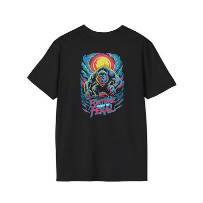 Fortune Favors The Feral Werewolf Graphic Halloween T-Shirt