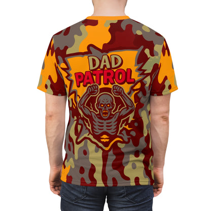 Dad Patrol Zombie Camo Tee Bold Graphic Halloween Hardcore Dads
