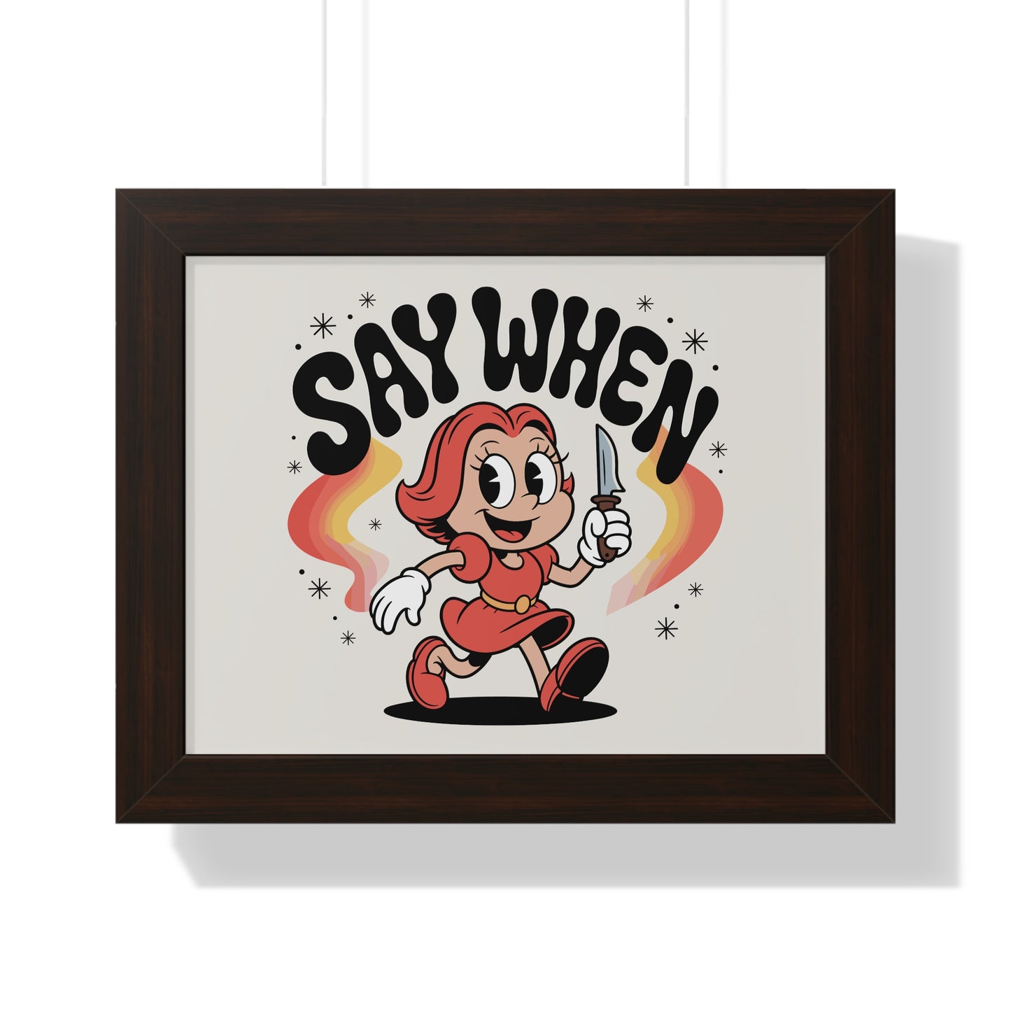 Miss Stabby Say When Wall Art Print Framed Poster