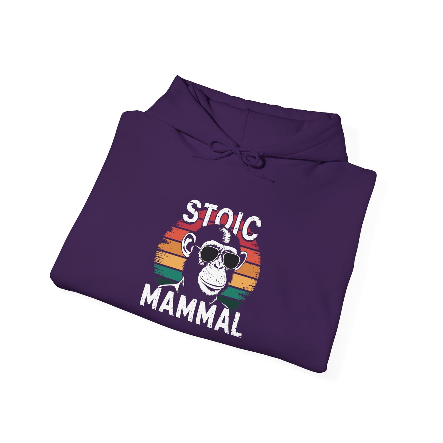 Stoic Mammal Primate Chillin' with Sunglasses Unisex Heavy Blend™ Hooded Sweatshirt