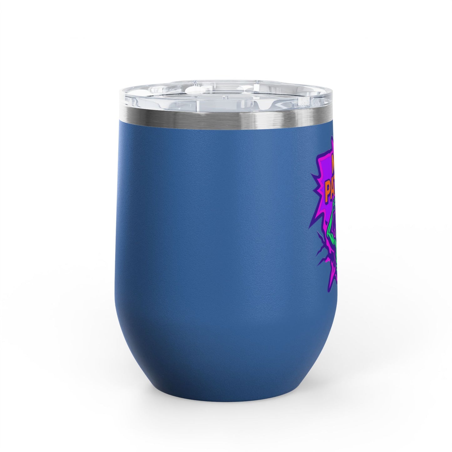 Mom Patrol Wine Tumbler | Fun Skeleton Design, Unique Gift for Moms, Halloween, Parties, Wine Lovers, Summer