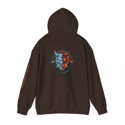 Fire and Ice Stoic Mammal Kanji Style Hoodie
