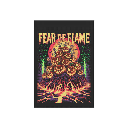 Halloween Garden Banner, Spooky Outdoor Decor, Fall Flag, Fear the Flame Yard Art, Pumpkin Decorations