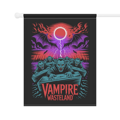 Vampire Wasteland Halloween Garden Banner, Spooky Outdoor Decor, Fall Flag, Yard Art, Pumpkin Decorations
