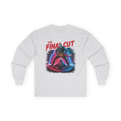 Final Cut Slasher LongSleeve Halloween T Shirt Retro 80s Horror Chainsaw Graphic Tee