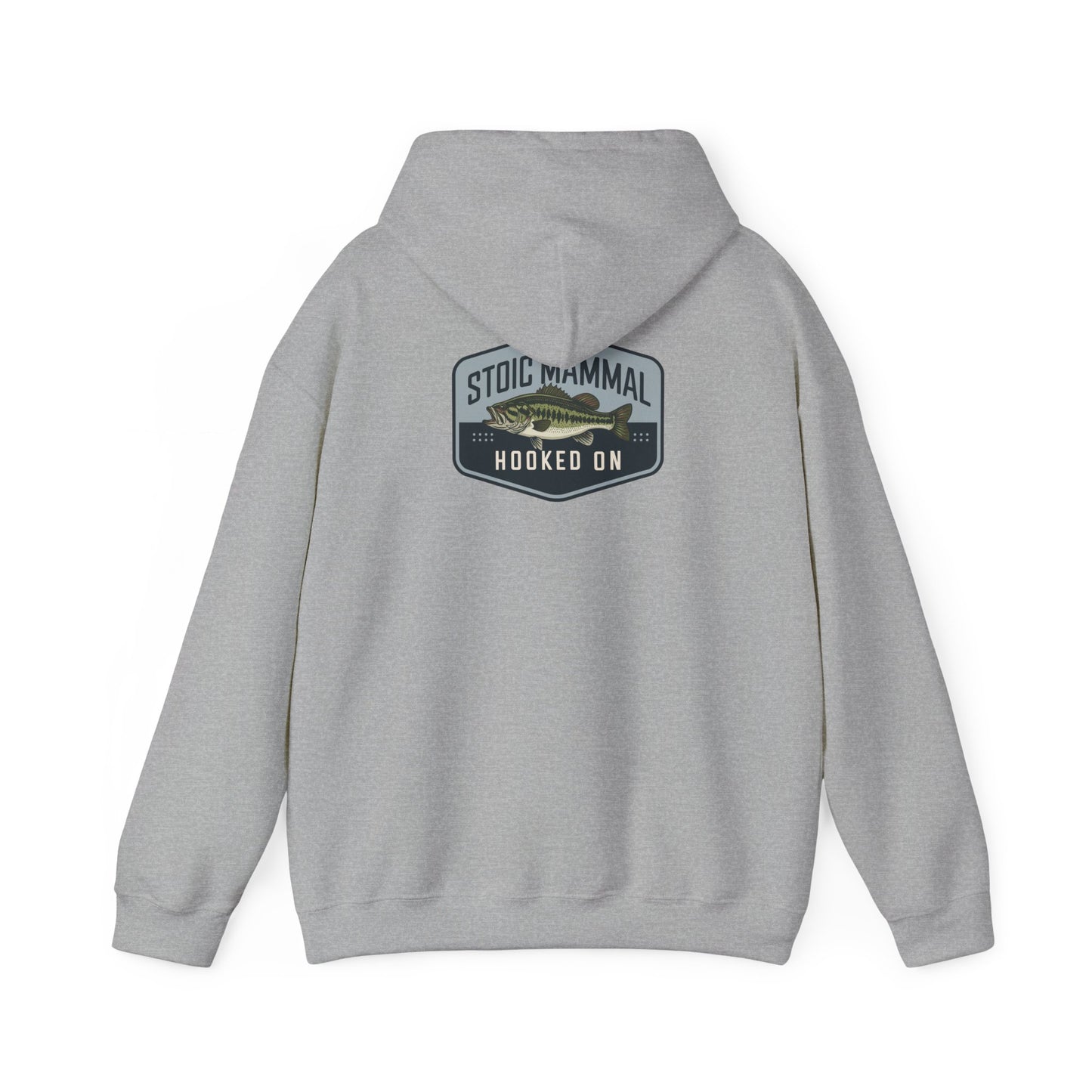 Stoic Mammal "Hooked On" Bass Fishing Hoodie - Classic Angler Pullover