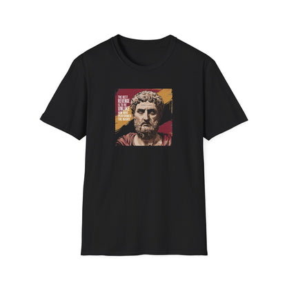 Marcus Aurelius Quote "The best revenge is to be unlike him who performed the injury" Unisex Softstyle T-Shirt