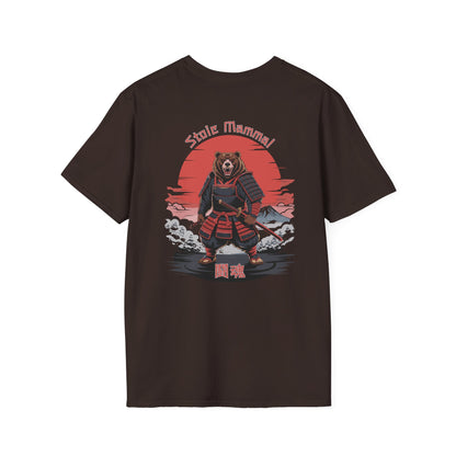 Warrior Spirit Samurai Bear T-Shirt Kanji Japanese Rising Sun Graphic Tee