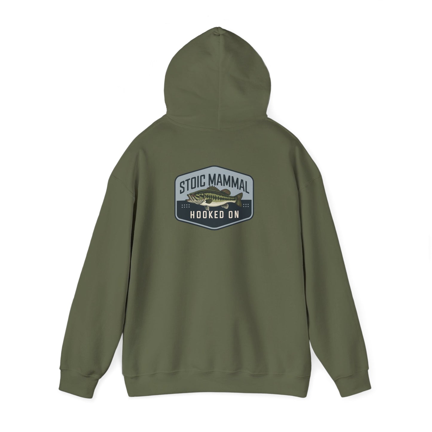 Stoic Mammal "Hooked On" Bass Fishing Hoodie - Classic Angler Pullover