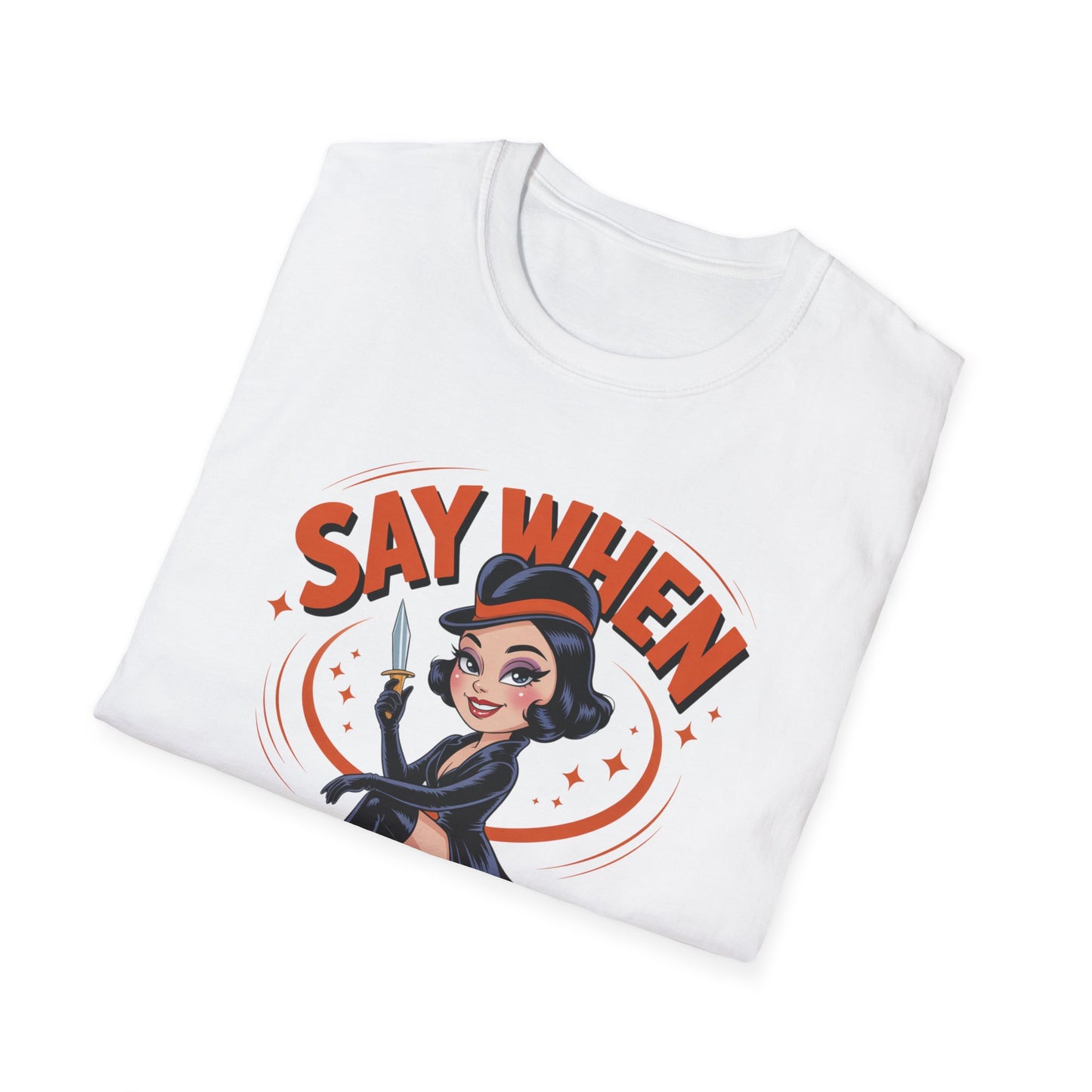 Dot Dagger Say When T Shirt