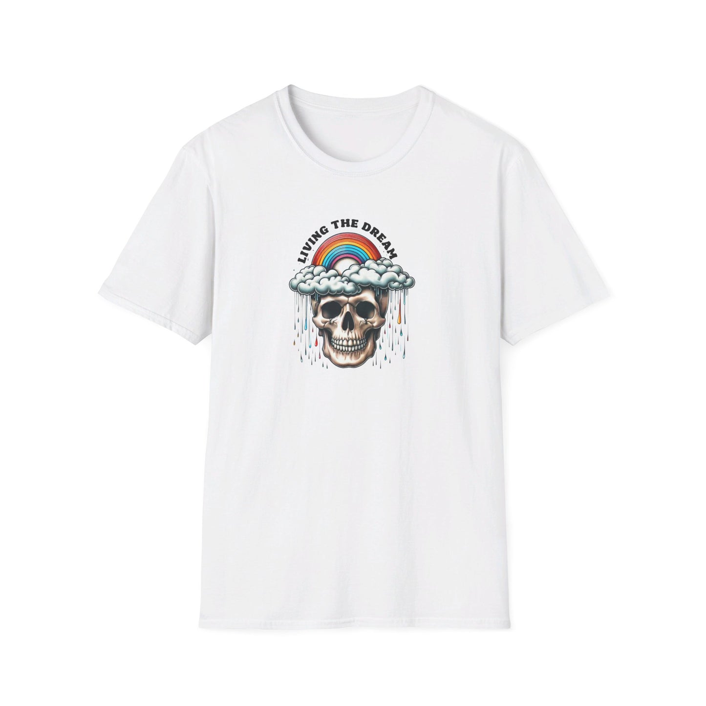 Living The Dream Vibrant Skull T-Shirt