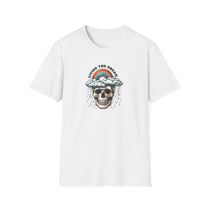 Living The Dream Vibrant Skull T-Shirt