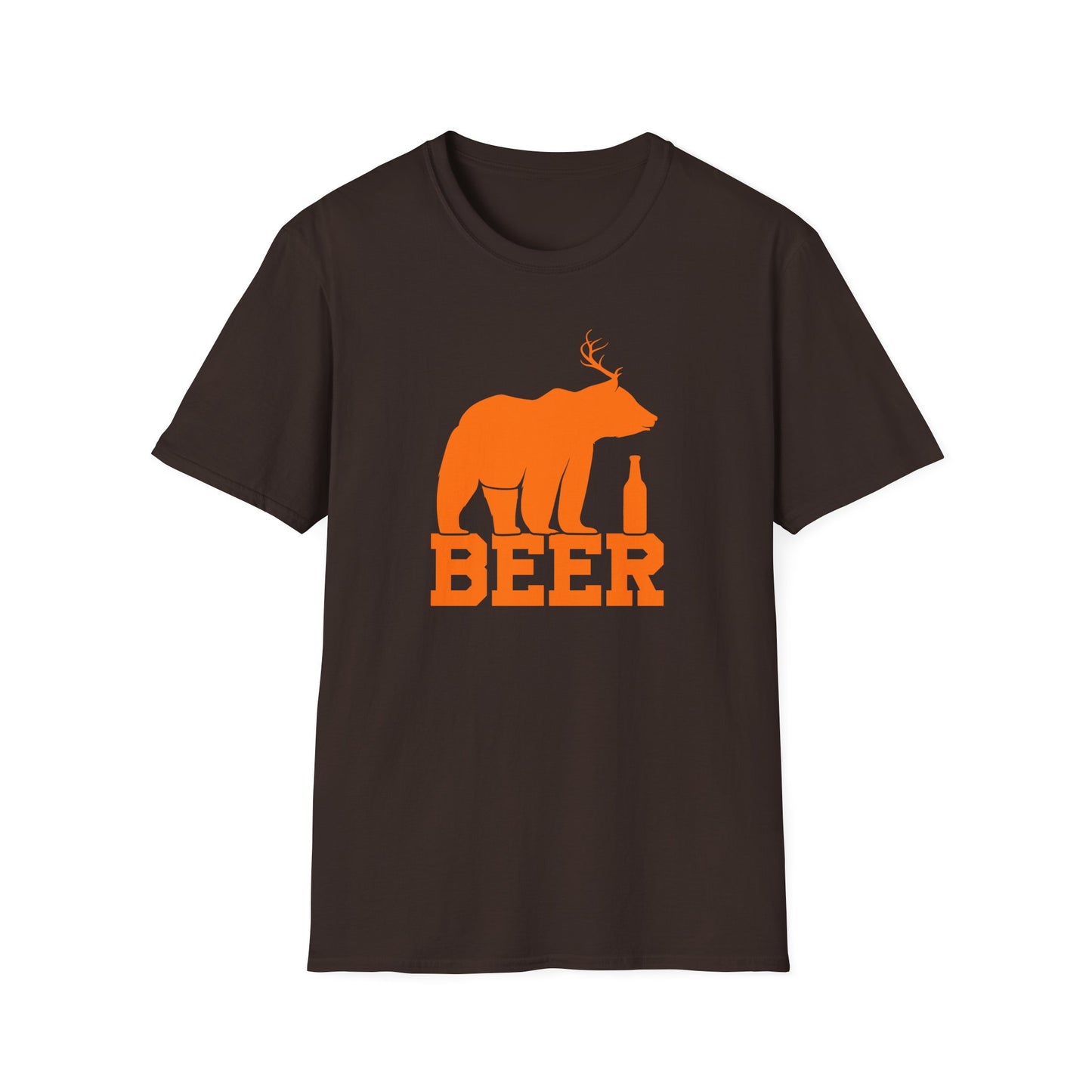 Beer Bear With Antlers Hunting T-Shirt