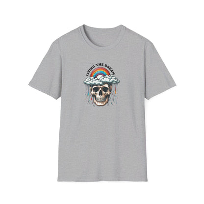 Living The Dream Vibrant Skull T-Shirt