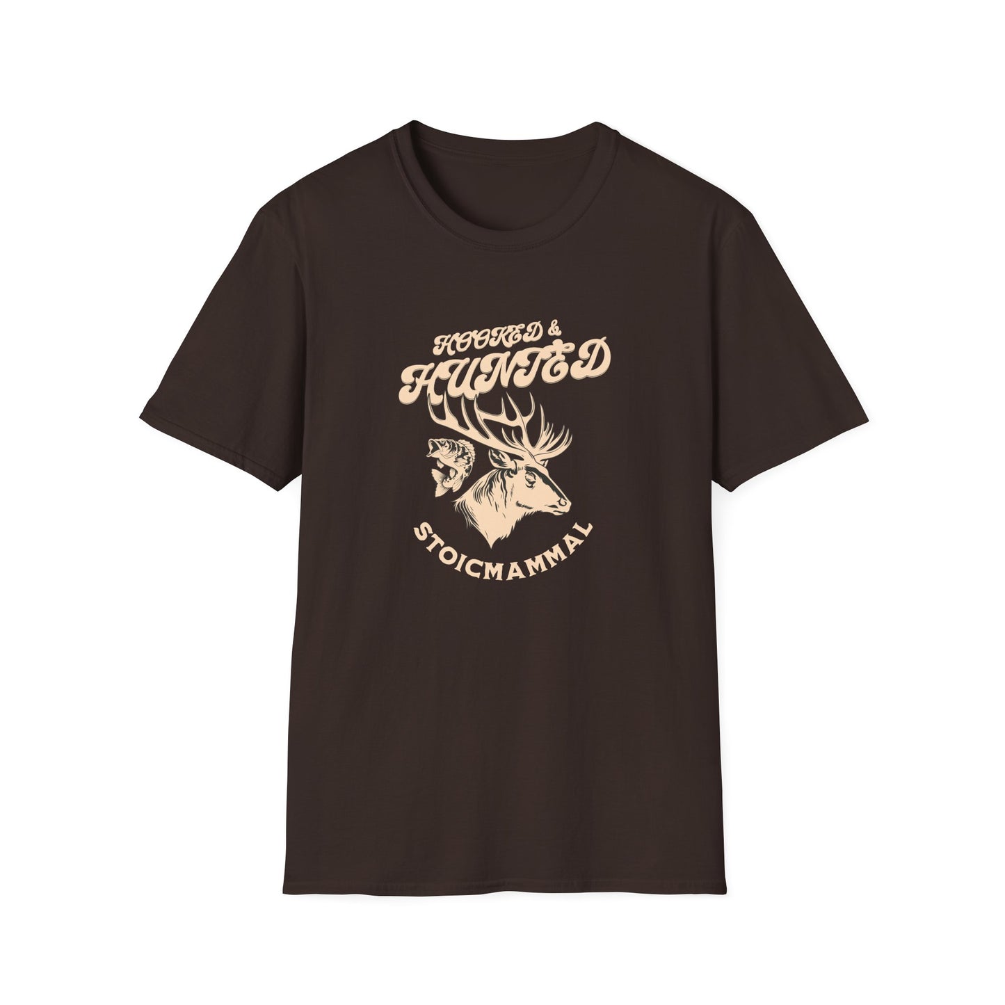 Hooked & Hunted Deer Fish Fishing T-Shirt