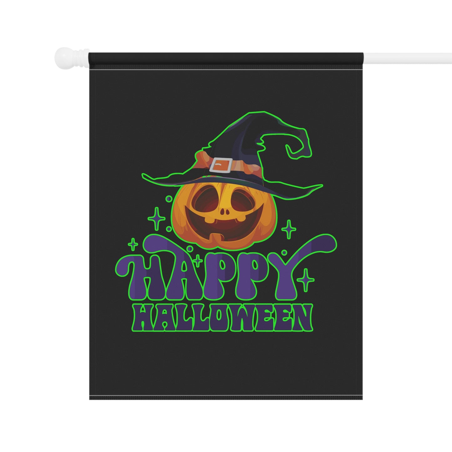 Happy Halloween Pumpkin Witch Garden & House Banner