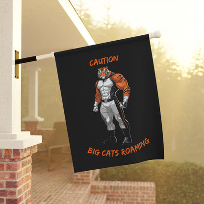 Caution Big Cats Roaming Garden & House Banner