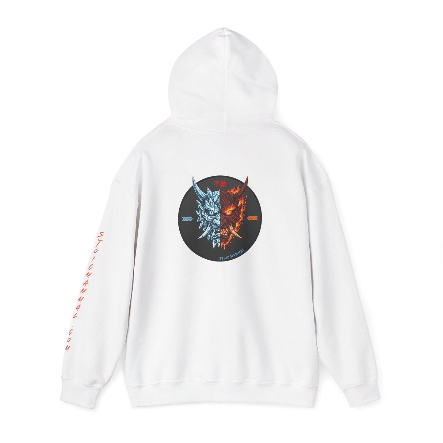 Fire and Ice Stoic Mammal Kanji Style Hoodie