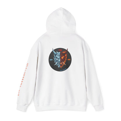Fire and Ice Stoic Mammal Kanji Style Hoodie