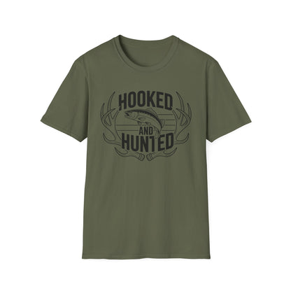 Hooked and Hunted Shield T Shirt