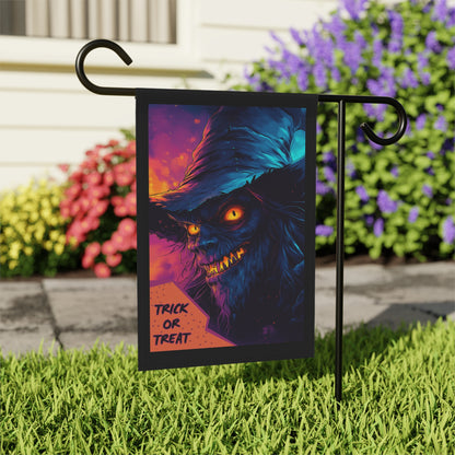 Wolf Witch Trick Or Treat Halloween Garden & House Banner