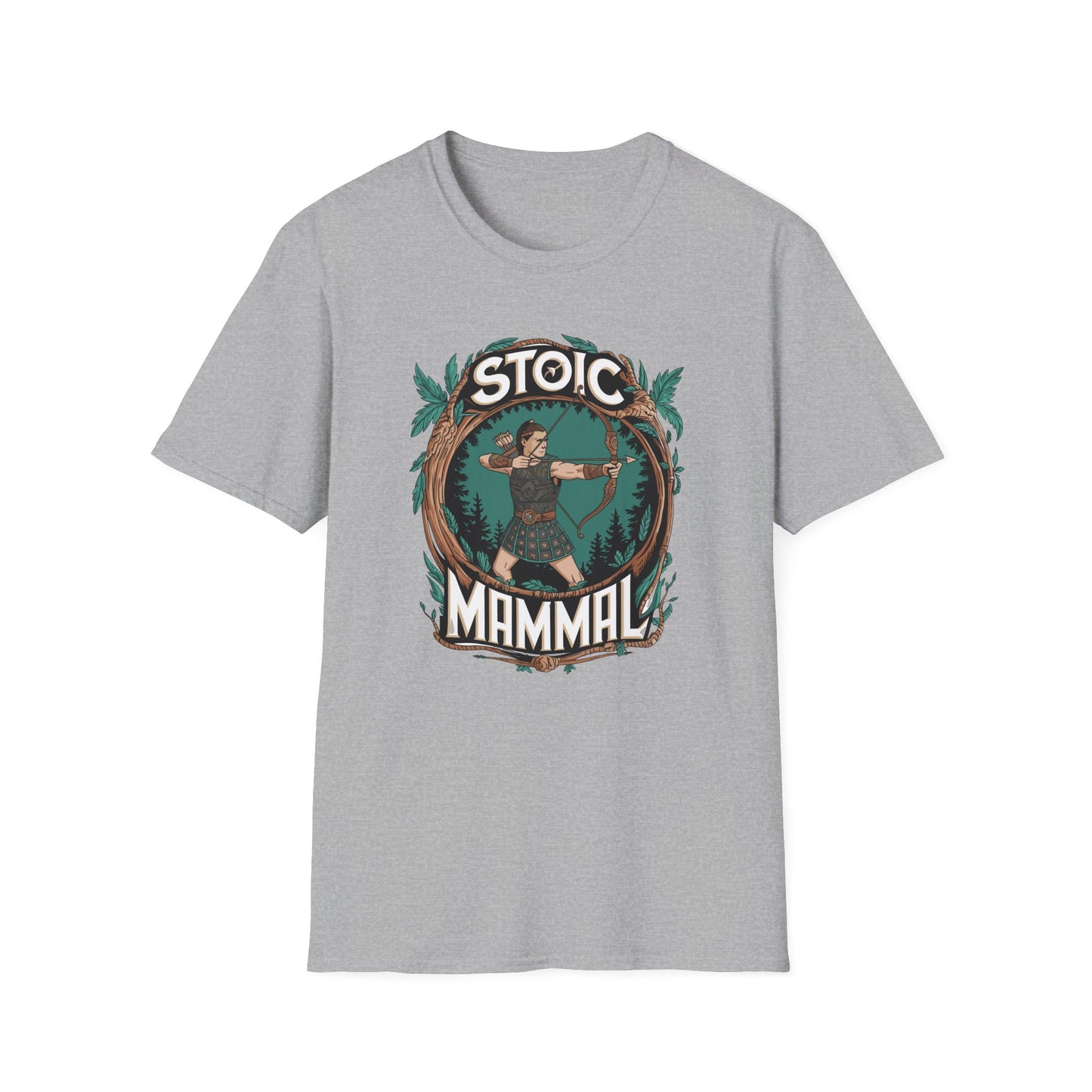 Celtic Warrior Retro Stoic Mammal Unisex Softstyle T-Shirt