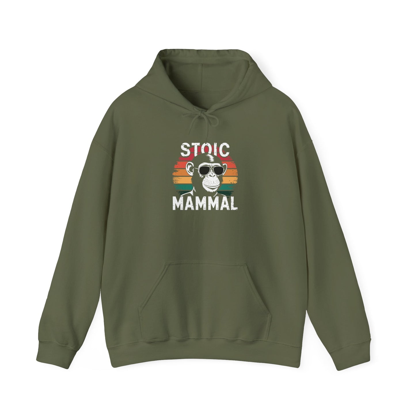 Stoic Mammal Primate Chillin' with Sunglasses Unisex Heavy Blend™ Hooded Sweatshirt