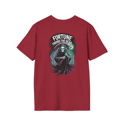Fortune Favors The Dead Graphic Halloween T-Shirt