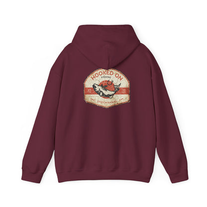 Hooked On Fishing Weathered AF  Hooded Sweatshirt