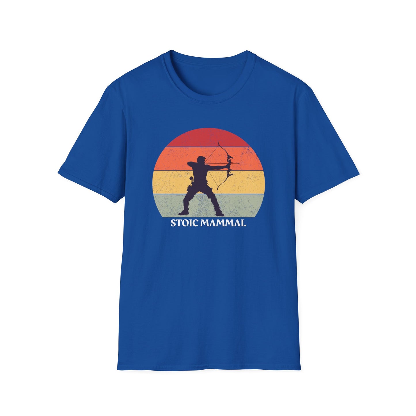 Bow Hunter Stance Retro Sun T-Shirt