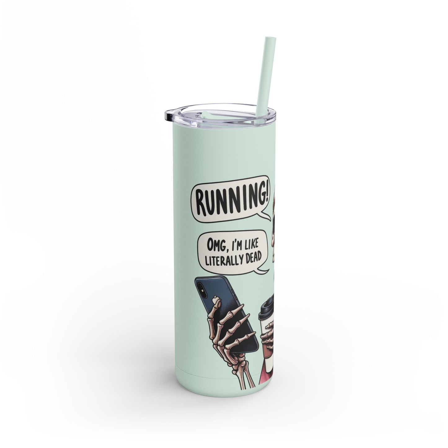 Halloween Running OMG Skinny Matte Tumbler, 20oz