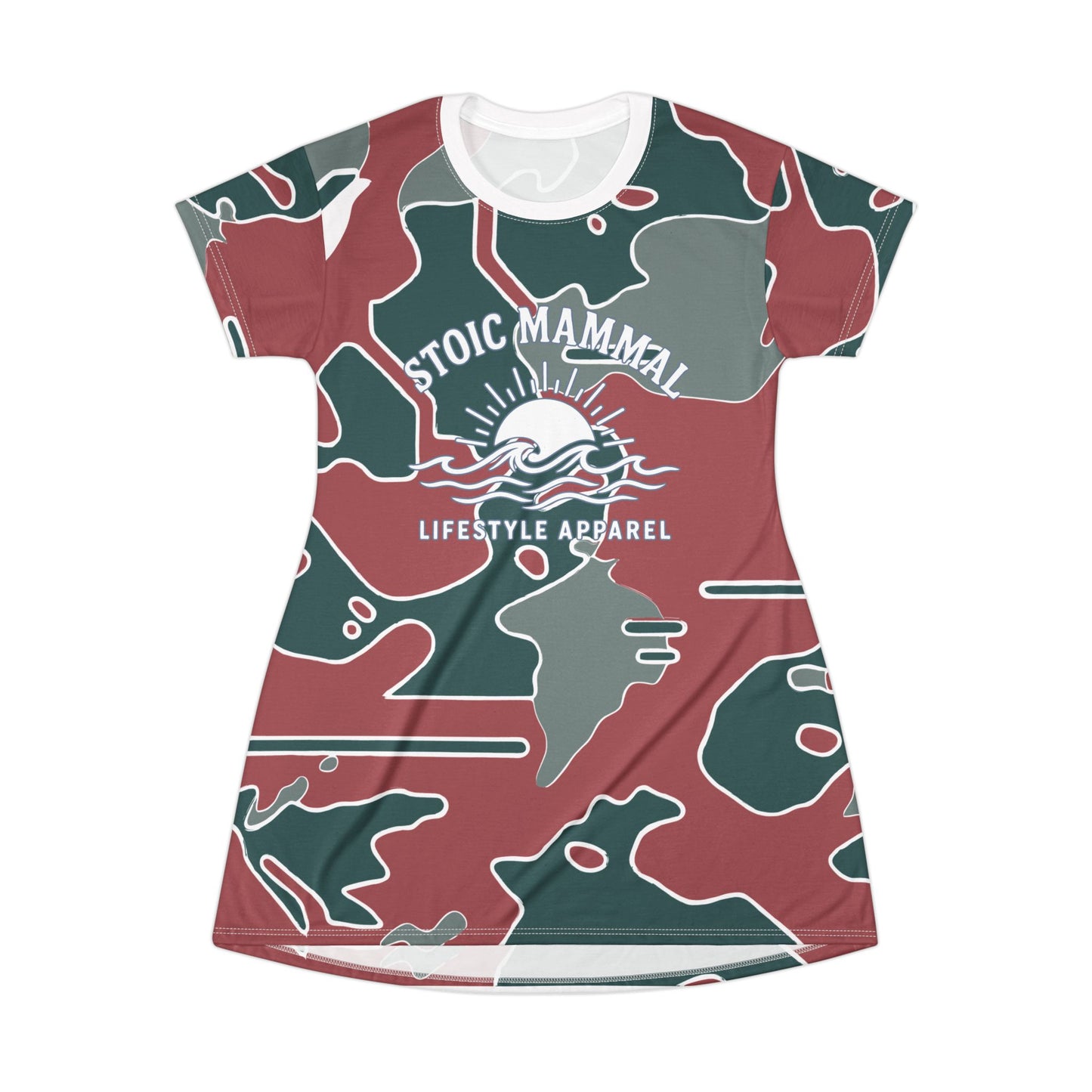 Wild Coast Camo T-Shirt Dress – Stoic Mammal Adventurewear for Bold Summer Style