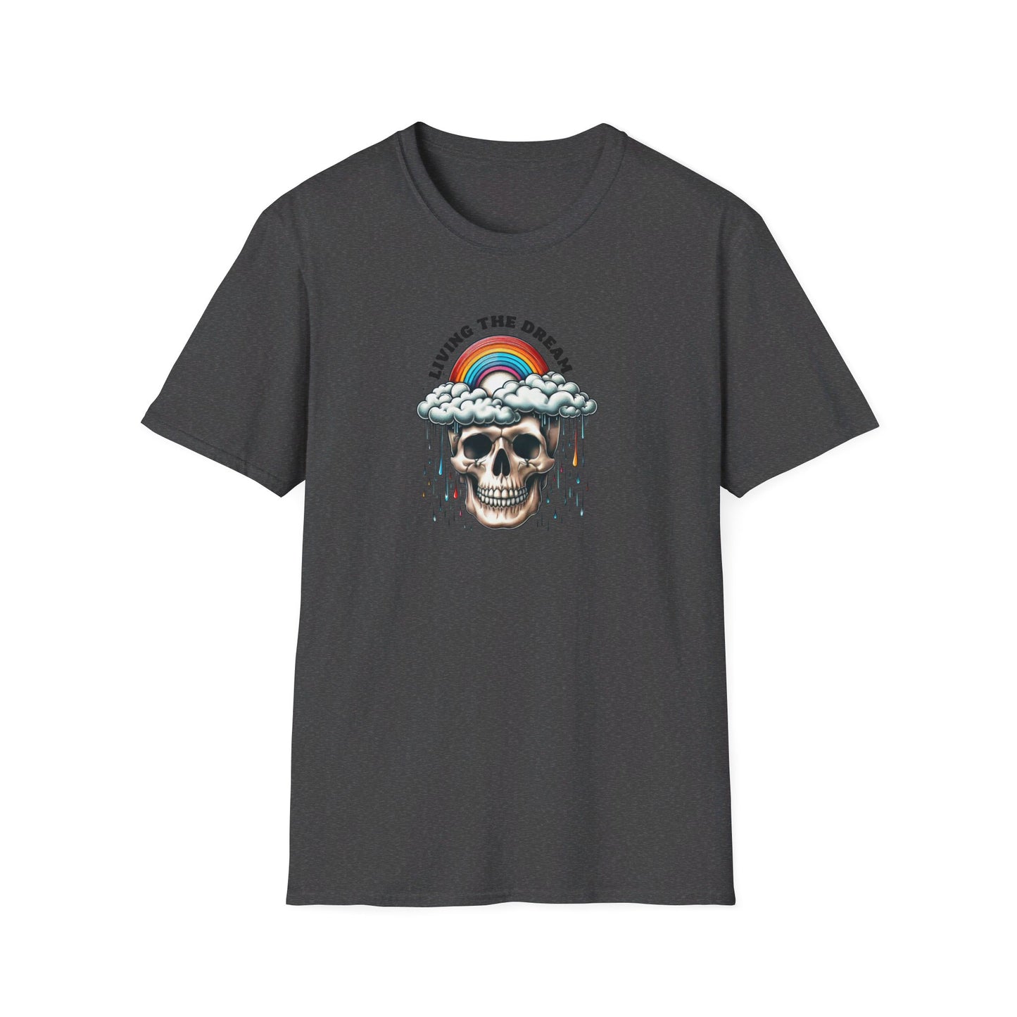 Living The Dream Vibrant Skull T-Shirt